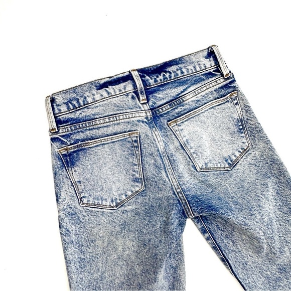 Frame Denim Le High Straight jeans high waist acid wash stretch 24 - Picture 8 of 16